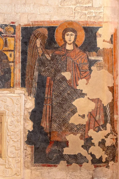 Βυζαντινού Ρυθμού Τοιχογραφία Του Αγίου Michel San Michele Εκκλησία Της — Φωτογραφία Αρχείου