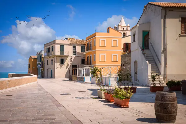 Bunte Häuser Der Altstadt Termoli Italien — Stockfoto