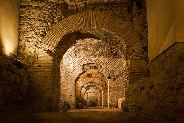 Napels Ondergrondse Napoli Sotteranea Bij Archeologische Opgravingen Van San Lorenzo — Stockfoto