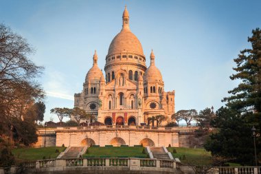 Montmartre, Paris, Fransa 'da Sacre Coeur Bazilikası