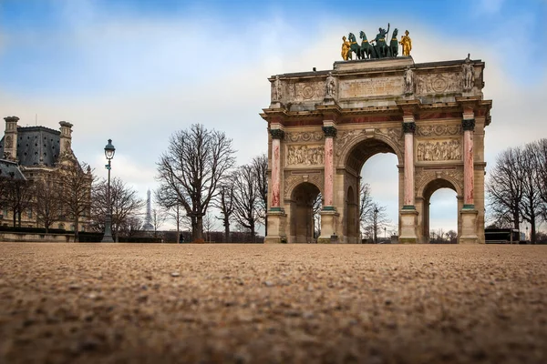 Arc Triomphe Carrousel Tuileries Gardens Paris — Stock Photo, Image
