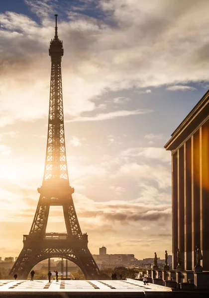 Vue Tour Eiffel Depuis Trocadéro Paris France — Photo