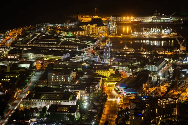 Night View Victoria Albert Waterfront Cape Town South Africa — Stock Photo, Image