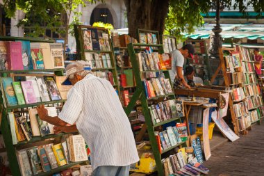 A Bookstall in Armas Square, Old Havana, Cuba clipart