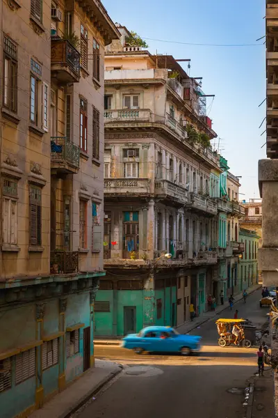 Вуличне Життя Центрі Гавани Куба — стокове фото