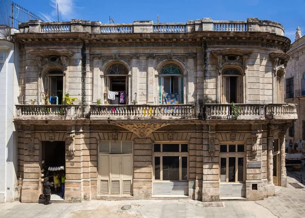 Gamla Koloniala Hus Reilly Street Gamla Havanna Kuba — Stockfoto
