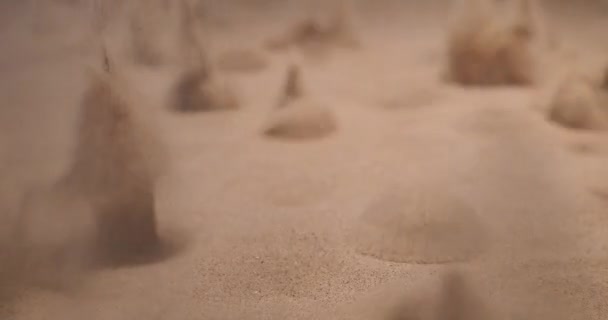 Close Picos Efêmeros Areia Criados Pelo Fluxo Direcionado Uma Exibição — Vídeo de Stock