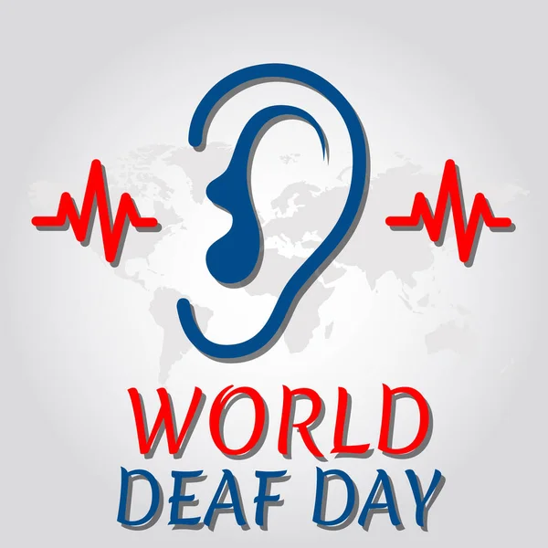 World Deaf day focuses on people who are deaf or hard of hearing and people with speech disorders. Vector illustration.