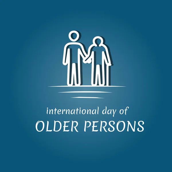Międzynarodowy Dzień Osób Starszych Szablon Projektu Projekt Banera Kartki Okolicznościowe — Zdjęcie stockowe