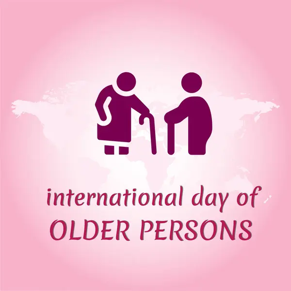 International Day Older Persons Utformningsmall Design För Banner Gratulationskort Eller — Stockfoto