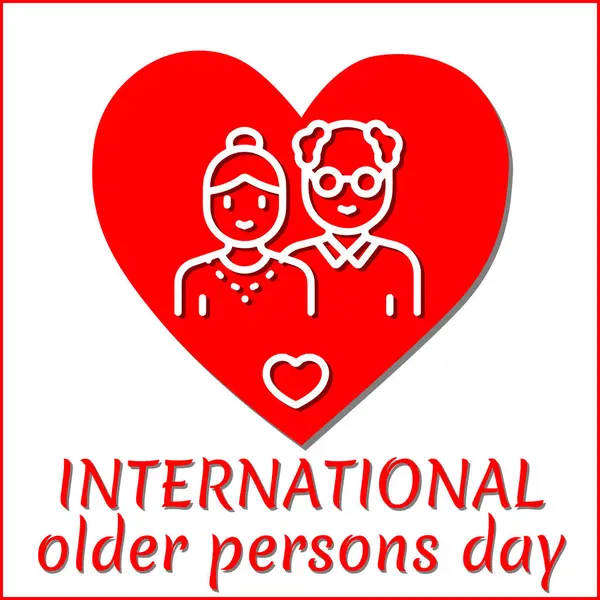 International Day Older Persons Utformningsmall Design För Banner Gratulationskort Eller — Stockfoto