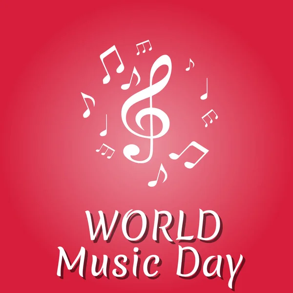 Illustration Värld Musik Dag Musik Dag Bakgrund Värld Musik Dag — Stockfoto