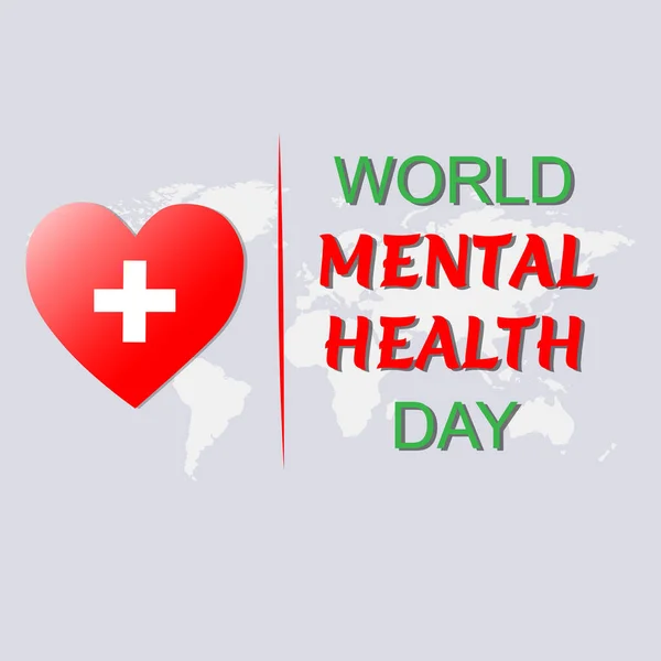 Światowy Dzień Zdrowia Psychicznego Tło Ilustracja Banner — Zdjęcie stockowe