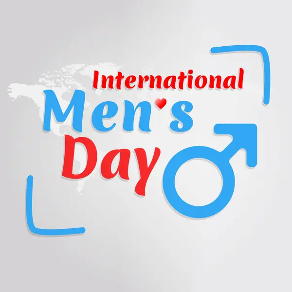 Διεθνής Ημέρα Ανδρών Εικονογράφηση Διανύσματος — Φωτογραφία Αρχείου