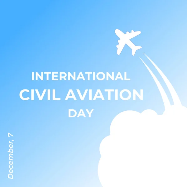vector graphic of International civil aviation day. flat design. flyer design.flat illustration