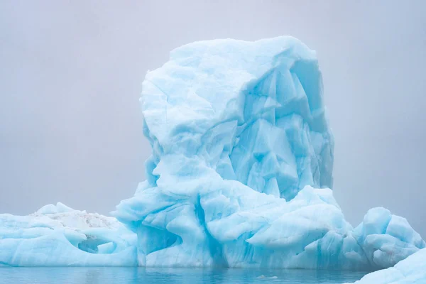 Paisagem Incrível Com Geleiras Icebergs Hora Verão — Fotografia de Stock