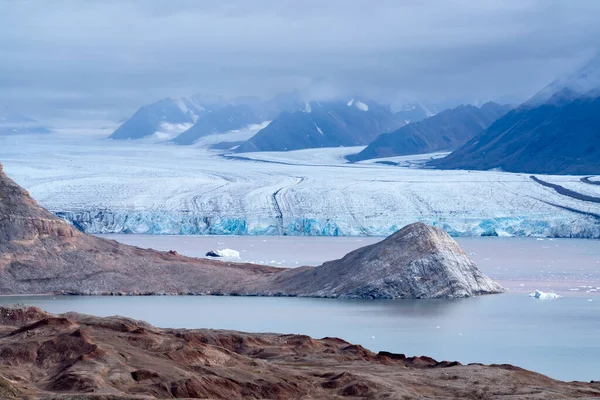 Wunderschöne Landschaft Mit Gletschern Und Eisbergen Sommer — Stockfoto