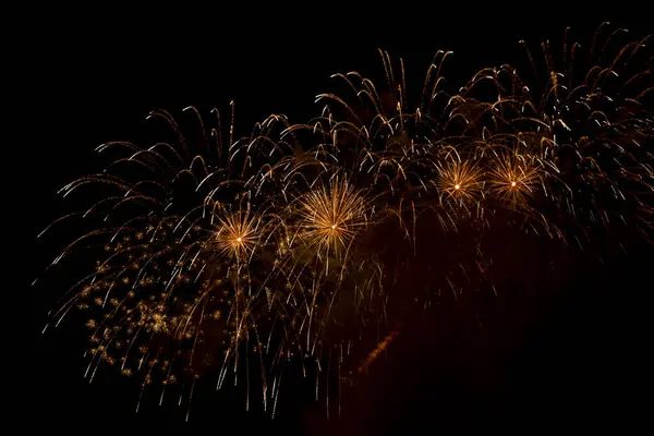 Colourful Fireworks Competition Sky — Stock Photo, Image