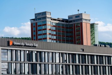 Zlin 'in merkezinde Thomas Bata Üniversitesi' nin inşası