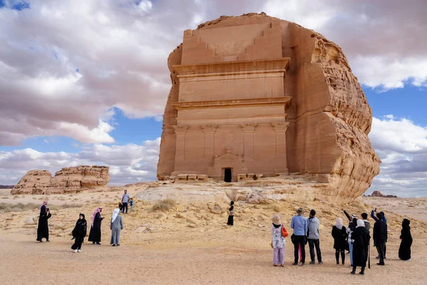 Den Mest Kända Arkeologiska Platsen Saudiarabien Mada Salih — Stockfoto