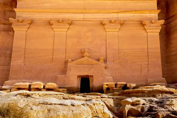 Den Mest Kända Arkeologiska Platsen Saudiarabien Mada Salih — Stockfoto