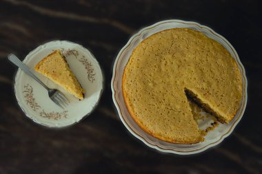 Ev yapımı kek. Kahvaltı pişir.