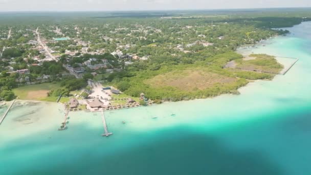 金塔纳罗奥州Mahahual和Bacalar海滩及环礁湖 — 图库视频影像