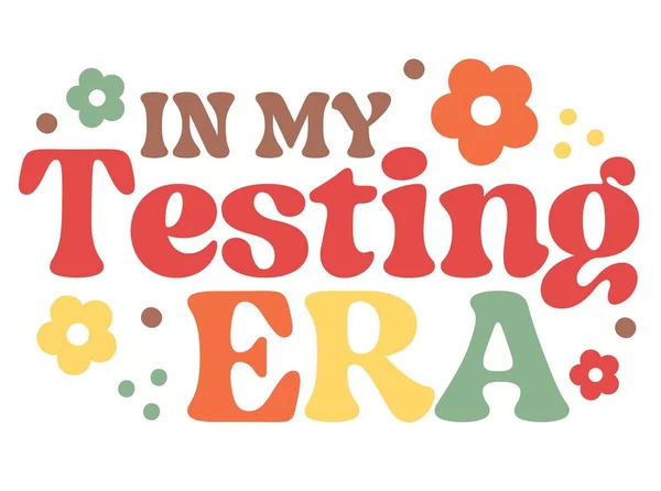 Sınav dönemi vektör çizimimde. Öğretmenlik dönemimde. Yaz tipografisi için Okullar Söndü