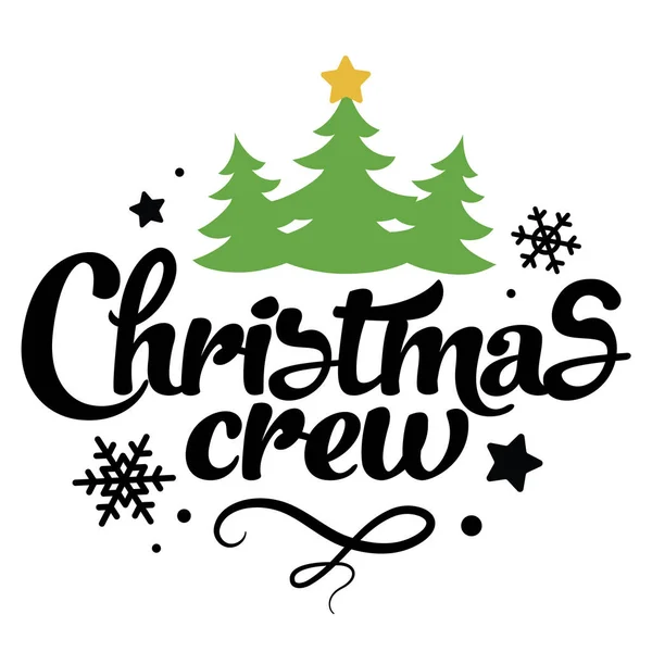 Noel ağacı ve kar taneleriyle Noel ekibi çizimi. Mutlu Noeller tasarımı Noel tebrik kartları, poster, baskı, etiket, davetiyeler, bebek tişörtü, kupa, hediyeler için uygun..