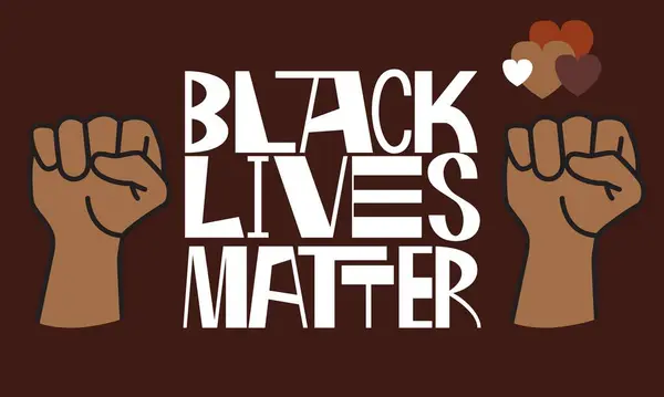 Siyahi yaşamlar, koyu ten renginin ırk ayrımcılığına karşı protesto, ralli veya bilinçlendirme kampanyası için afiş.