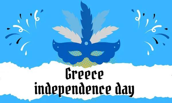 Yunanistan 'ın bağımsızlık günü bayrağı. Modern geometrik soyut tasarıma sahip Yunan bayrağı