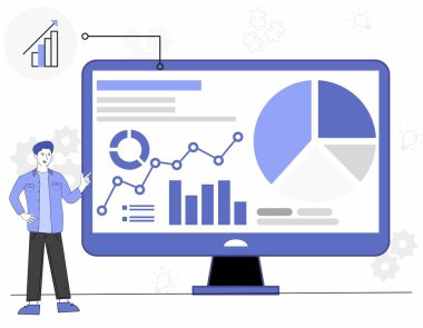 Veri analisti konsept vektör çizimi