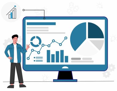 Veri analisti konsept vektör çizimi