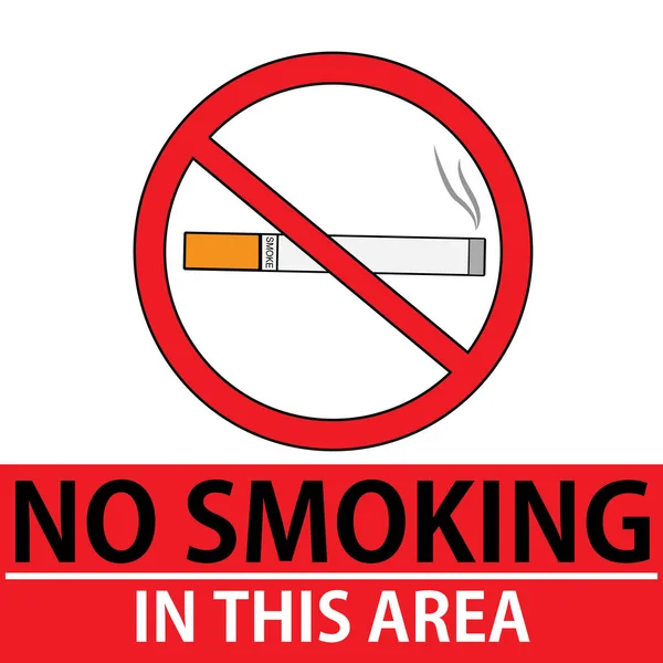 Vietato Fumare Questa Zona Segno Pronto Stampa — Vettoriale Stock