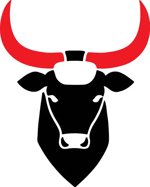 Bull Head Illustration 아이콘 — 스톡 벡터