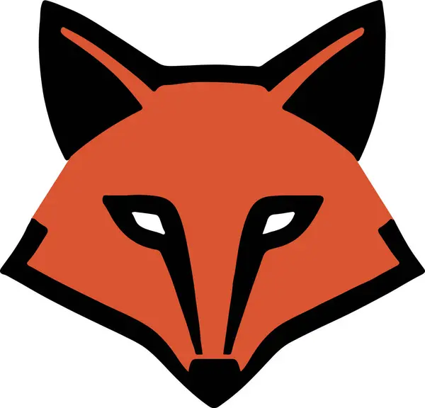 Логотип Fox Minimalist Illustration — стоковый вектор