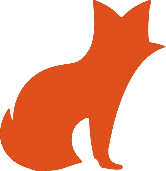 Логотип Fox Minimalist Illustration — стоковый вектор