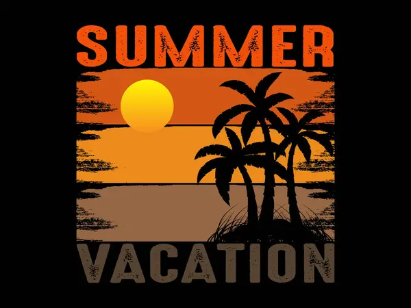 Summer Shirt Design Bundle Summer Beach Vacation Shirts Summer Surfing — Stock Vector
