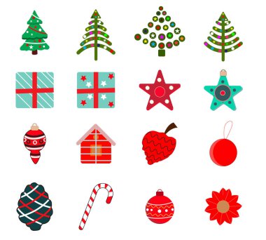 Noel ve Yeni Yıl geçmişi. Xmas köknar ağacı. Kurabiyelerden şeker kamışı, altın hediye kutusu. Kurdelede asılı cam toplar. Parlak Kış Tatil Kompozisyonu. Tebrik kartları, afişler, afişler