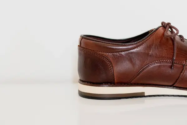 Zapatos Cuero Para Hombres Concepto Moda — Foto de Stock