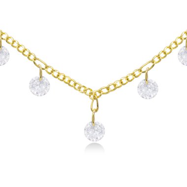 Elmaslı altın zincir