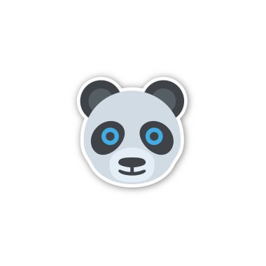 Panda Simgesi. Emoji Vektörü. Renkli Simge. Simge Vektörü. Simge Tasarımı