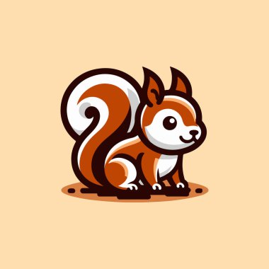 Vector art of a lovable squirrel.