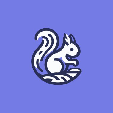 Cute squirrel icon in vector format.