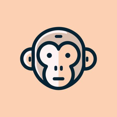 An icon of a monkey in vector format