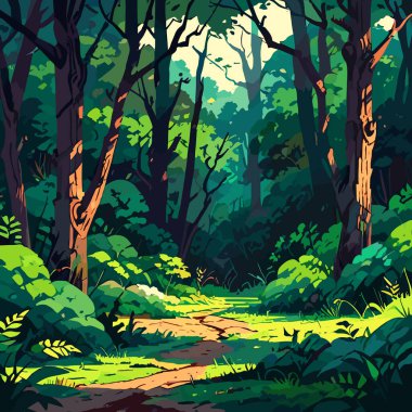 Enchanting Forest Vector Illustration.
