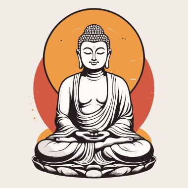 Retro Meditasyon Buda Sanatı