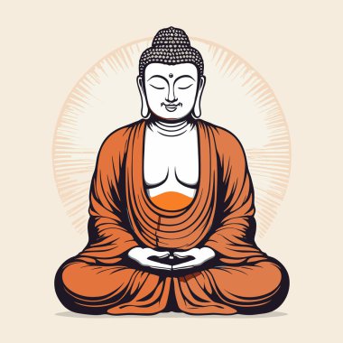 Huzurlu Buda Meditasyon Çizimi