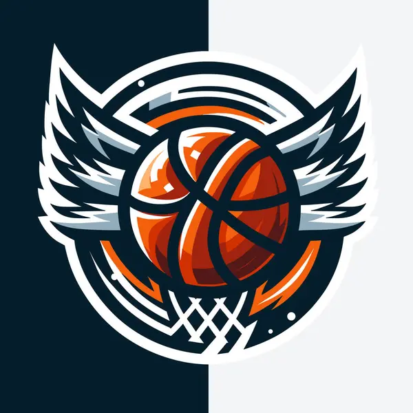 Basketbol logosu için canlı tasarım.