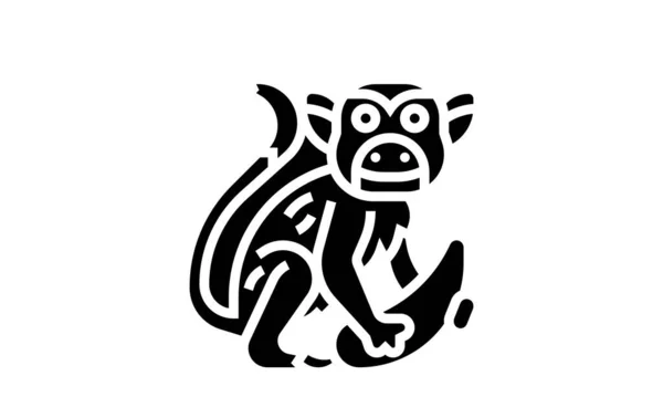 Vetor Gravura Antiga Desenho Ilustração Macaco Esquilo Desenho Esboço Macaco — Fotografia de Stock